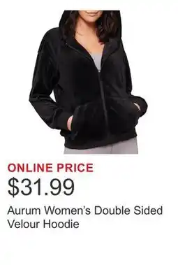 Costco Aurum Women's Double Sided Velour Hoodie offer