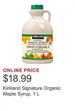 Costco Kirkland Signature Organic Maple Syrup offer