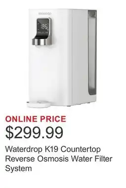 Costco Waterdrop K19 Countertop Reverse Osmosis Water Filter System offer