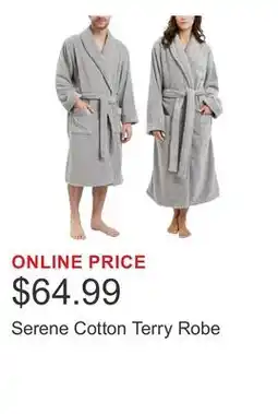 Costco Serene Cotton Terry Robe offer