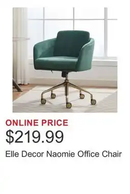 Costco Elle Decor Naomie Office Chair offer