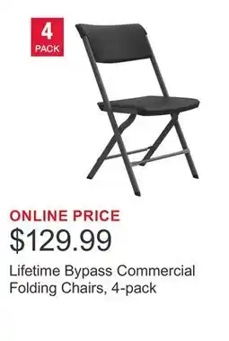 Costco Lifetime Bypass Commercial Folding Chairs, 4-pack offer