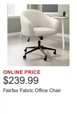 Costco Fairfax Fabric Office Chair offer