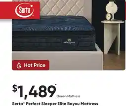 Sleep Country Serta Perfect Sleeper Elite Bayou Mattress offer
