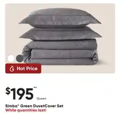 Sleep Country Simba Green DuvetCover Set offer