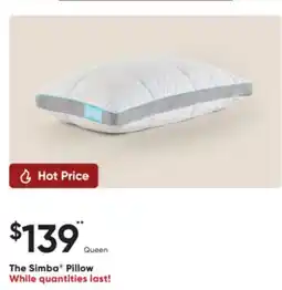 Sleep Country The Simba Pillow offer