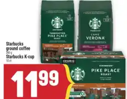 Marché Adonis Starbucks ground coffee 340 g Starbucks K-cup 10 ct offer