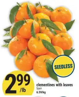 Marché Adonis Clementines with leaves offer