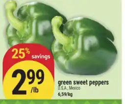 Marché Adonis Green sweet peppers offer