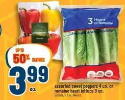 Marché Adonis Assorted sweet peppers 4 un. or romaine heart lettuce 3 un offer