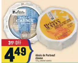 Marché Adonis Alexis de Portneuf cheese offer