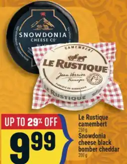 Marché Adonis Le Rustique camembert 250g Snowdonia cheese black bomber cheddar 200g offer