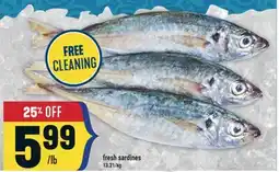 Marché Adonis Fresh sardines offer