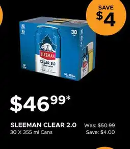 The Beer Store SLEEMAN CLEAR 2.0 offer