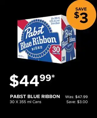 The Beer Store PABST BLUE RIBBON offer