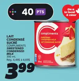 IGA COMPLIMENTS SWEETENED CONDENSED MILK offer
