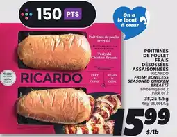 IGA RICARDO FRESH BONELESS SEASONED CHICKEN BREASTS offer