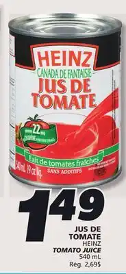 IGA HEINZ TOMATO JUICE offer