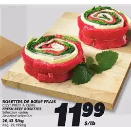 IGA C'EST PRÊT! À CUIRE FRESH BEEF ROSETTES offer
