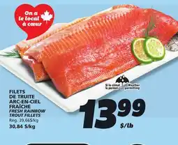 IGA FRESH RAINBOW TROUT FILLETS offer