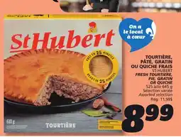 IGA ST-HUBERT FRESH TOURTIERE, PIE, GRATIN OR QUICHE offer
