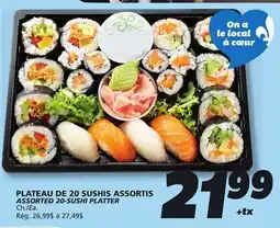 IGA ASSORTED 20-SUSHI PLATTER offer