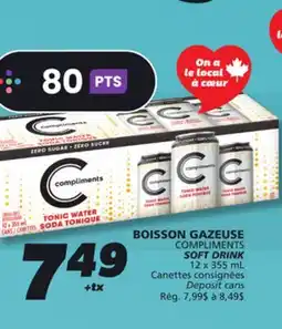 IGA COMPLIMENTS SOFT DRINK offer