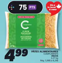 IGA COMPLIMENTS PASTA offer