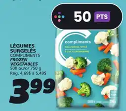 IGA COMPLIMENTS FROZEN VEGETABLES offer
