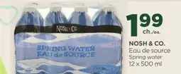 Proxim NOSH & CO. Spring water offer