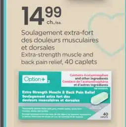 Proxim Option+ Extra-strength muscle and back pain relief offer