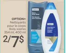 Proxim OPTION+ Body washes offer