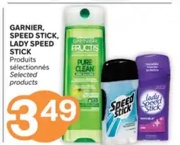 Brunet GARNIER OR SPEED STICK OR LADY SPEED STICK Produits sélectionnés offer