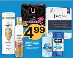 Brunet PANTENE, SECRET, IVORY, U BY KOTEX, GILLETTE Produits sélectionnés offer