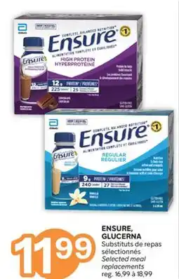 Brunet ENSURE, GLUCERNA Substituts de repas sélectionnés offer