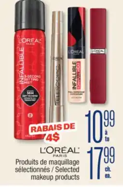 Jean Coutu L'ORÉAL PARIS Selected makeup products offer