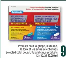 Jean Coutu PERSONNELLE Selected cold, cough, flu and sinus products offer