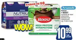 Jean Coutu PERSONNELLE Nutrium, BOOST Selected meal replacements offer
