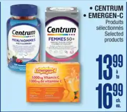 Jean Coutu CENTRUM, EMERGEN-C Selected products offer