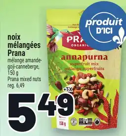 Metro NOIX MÉLANGÉES PRANA | PRANA MIXED NUTS offer