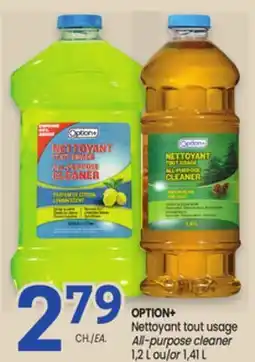 Uniprix OPTION+ Nettoyant tout usage/All-purpose cleaner offer