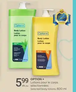 Proxim OPTION + Selected body lotions offer