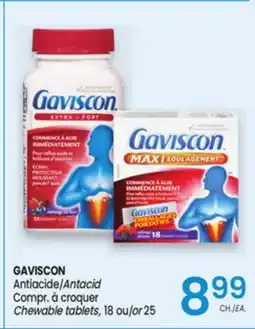 Uniprix GAVISCON Antiacide/Antacid, Compr. à croquer/Chewable tablets offer