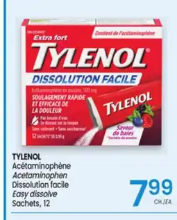 Uniprix TYLENOL Acétaminophène/Acetaminophen, Dissolution facile/Easy dissolve, Sachets offer