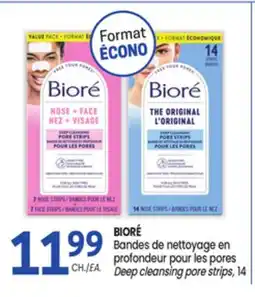Uniprix BIORÉ Bandes de nettoyage en profondeur pour les pores/Deep cleansing pore strips offer