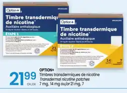 Uniprix OPTION+ Timbres transdermiques de nicotine/ Transdermal nicotine patches offer