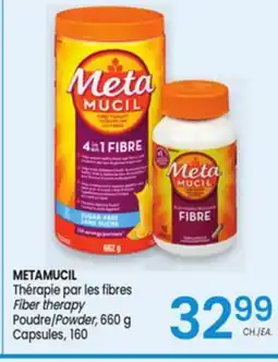 Uniprix METAMUCIL Thérapie par les fibres Fiber therapy Poudre/Powder, Capsules offer