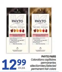 Uniprix PHYTO PARIS Colorations capillaires permanentes sélectionnées/Selected permanent hair colors offer