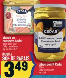 Marché Adonis viande en conserve Cedar | Cedar canned meat offer