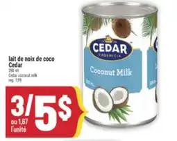 Marché Adonis Lait de noix de coco Cedar | Cedar coconut milk offer